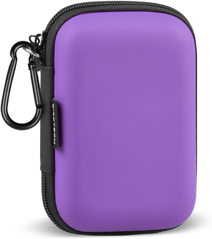 RISETECH Purple Earbud Case: Ultimate Electronics Organizer