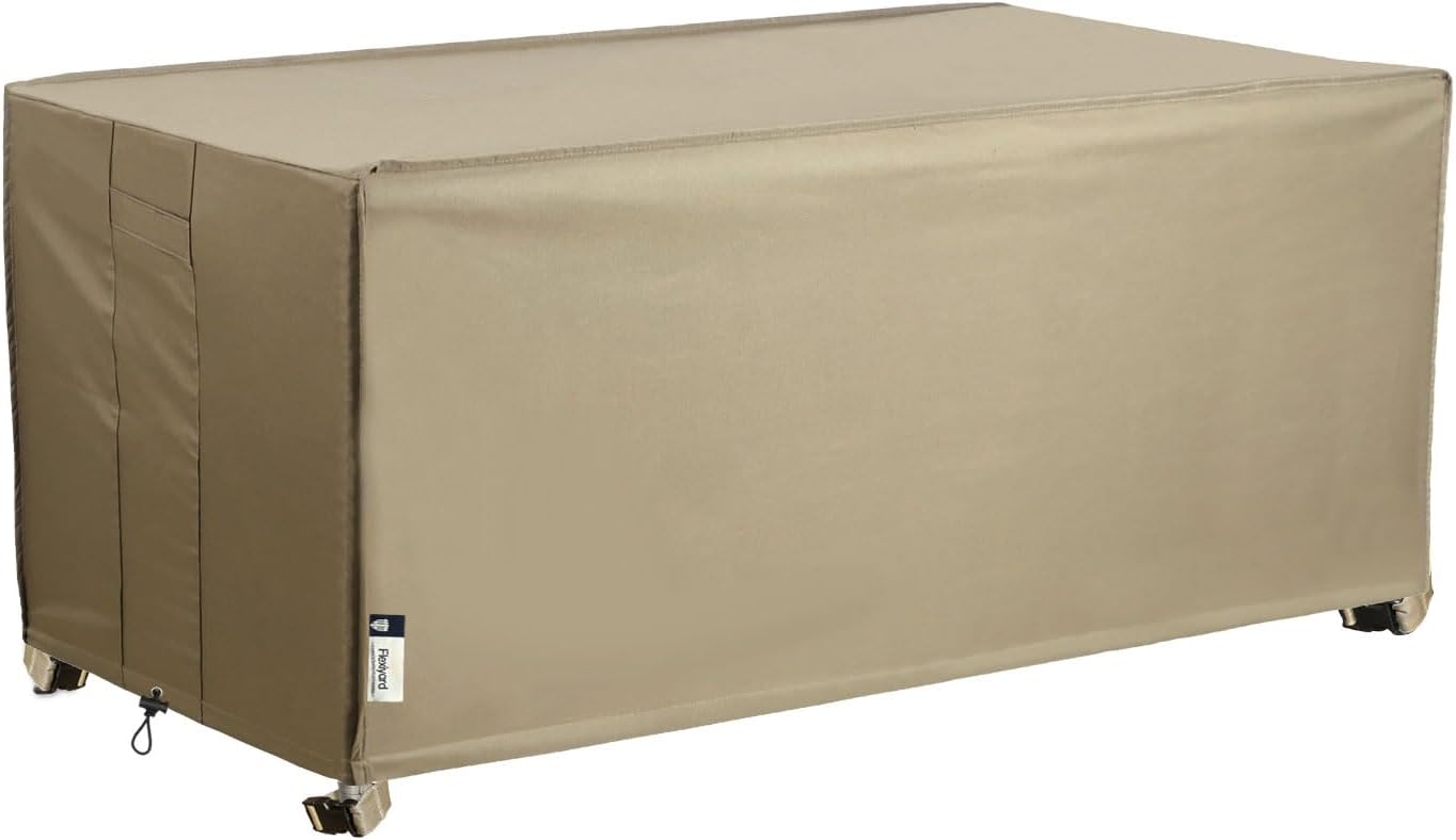 Patio Deck Box Cover for Fire Pits - Heavy Duty Waterproof Design