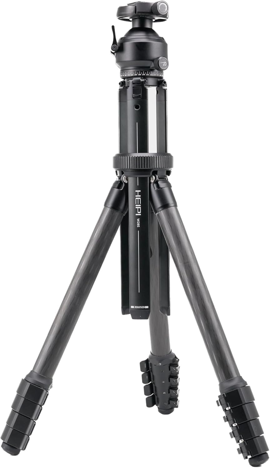 HEIPI 3-in-1 Carbon Fiber Travel Tripod for Photographers