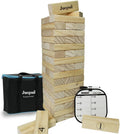 Juegoal 54 Piece Giant Tumble Tower Wooden Block Game - Backyard Fun