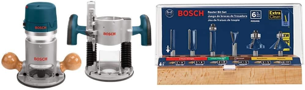 BOSCH 1617EVSPK Wood Router Tool Combo Kit for Precision Work