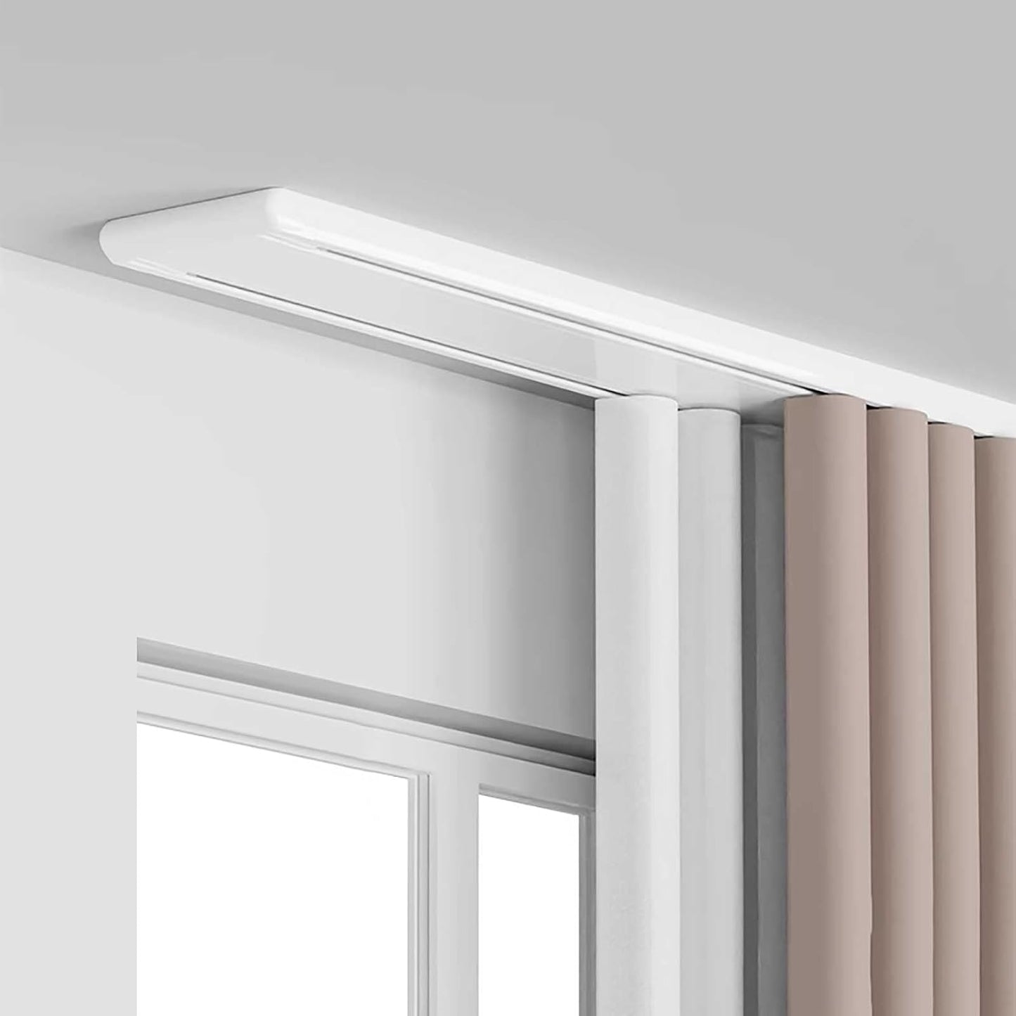 Silent Double Row Curtain Track - Privacy Solution