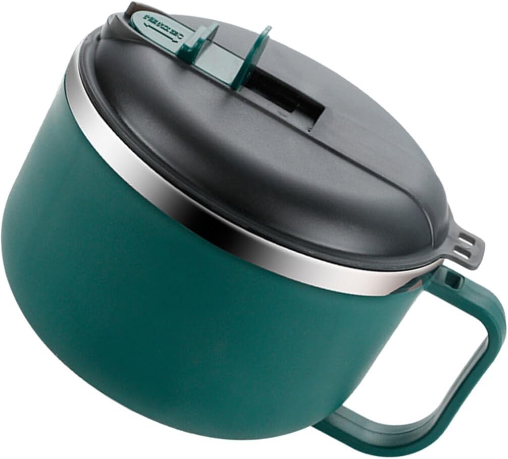 45oz Stainless Steel Ramen Bowl Set - Microwave Safe with Lid & Vent