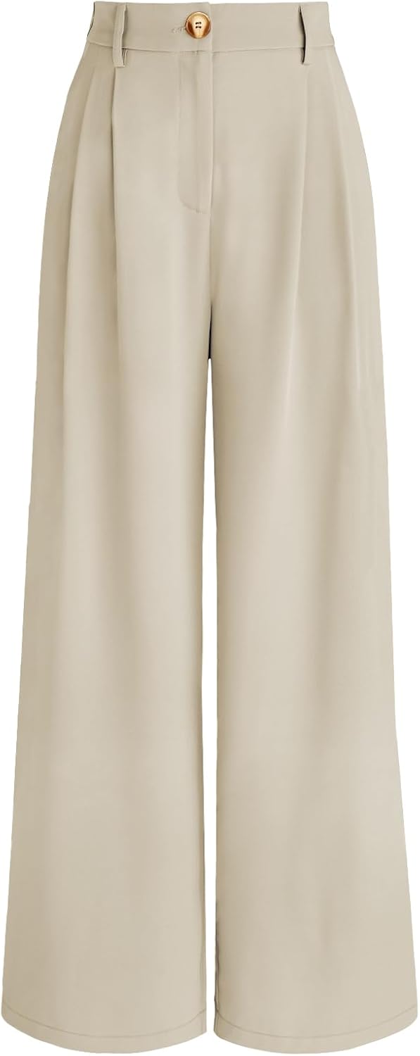 AUTOMET Women Wide Leg Dress Pants for Business Casual Style