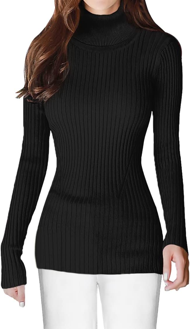 v28 Turtleneck Ribbed Sweaters for Women - Cute and Sexy Style