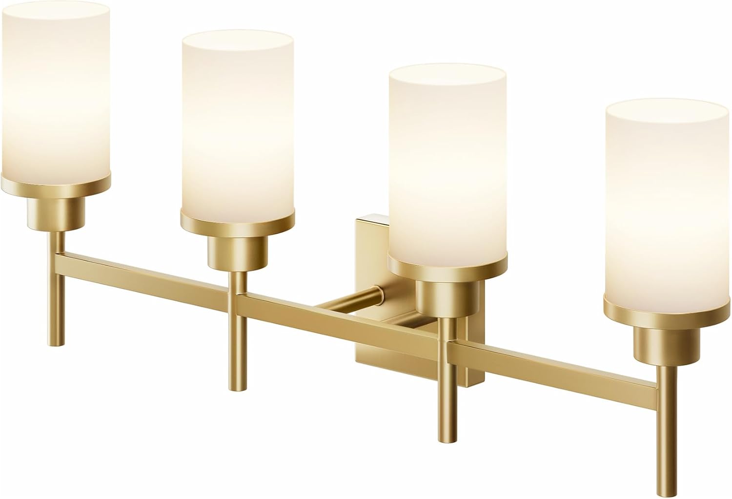 4-Light Gold Vanity Wall Light Fixtures for Bathroom and Kitchen