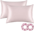 Silk Pillowcase Set of 2 - 22 Momme Mulberry Silk Queen (Pink)