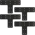 4 Pcs T Post Timber Brackets 12x8 in - Stable Post to Beam Connectors