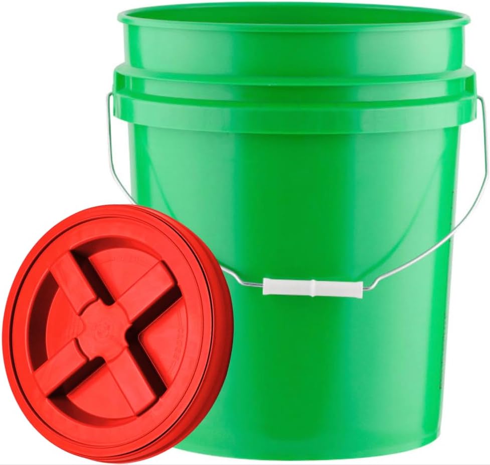 5 Gallon Food Grade Plastic Bucket with Air Tight Lid for Storage