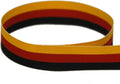 USA Made 7/8 in German Striped Grosgrain Ribbon - Gold Red Black