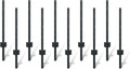 Black PVC Coated Metal Fence Posts for Wire Fence - Pack of 10 3ft