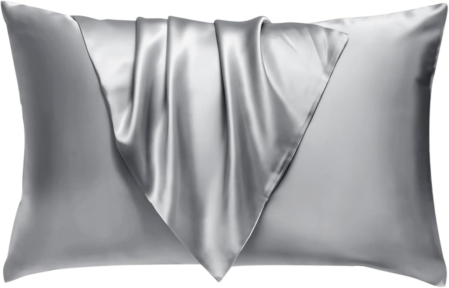BHZ Satin Goose Down Feather Pillows King Size for Comfort