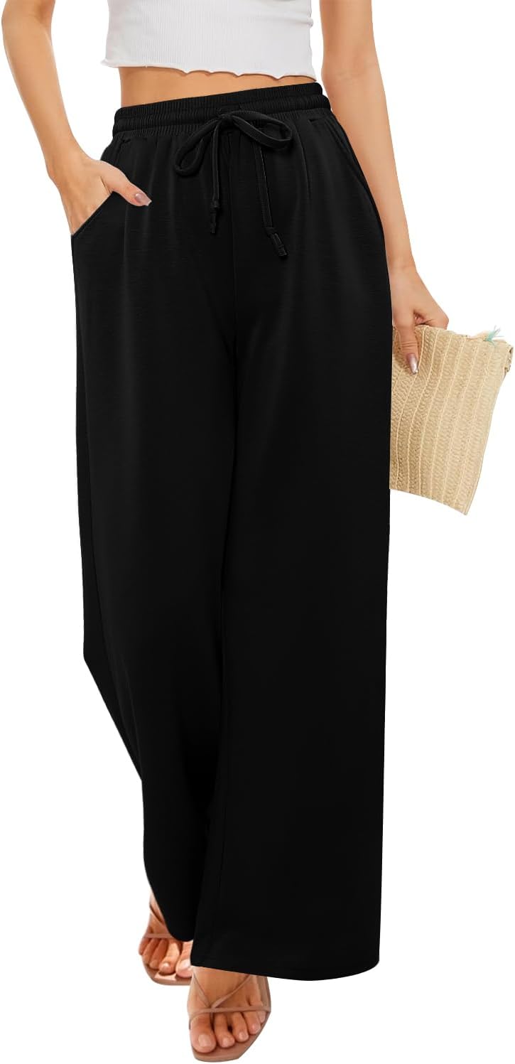 Angerella Womens Baggy Wide Leg Pants for Casual Comfort