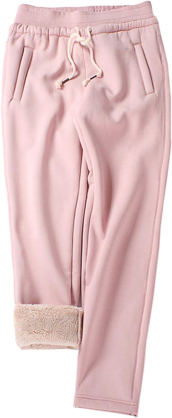 Gihuo Women's Sherpa Lined Sweatpants for Winter Warmth