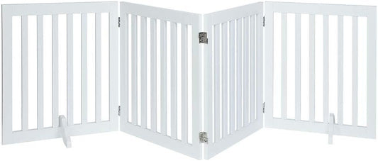 Free Standing Pet Gate for Dogs and Cats - Stylish Indoor Barrier