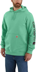 Carhartt Men's Loose Fit Midweight Logo Sleeve Sweatshirt (Style 6Y3W)
