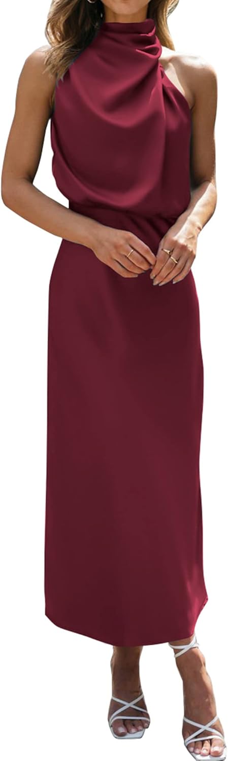 Elegant Mock Neck Sleeveless Cocktail Dress for Women Events