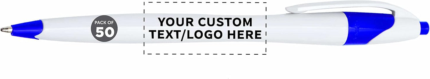 Custom Slim Curvy Ballpoint Pens Set of 50 for Promotions