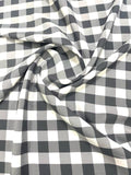 1in Checkered Gingham PolyPoplin Fabric by the Yard (Style JYRZ)