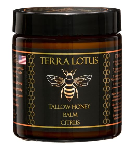 Organic Grass-Fed Beef Tallow Balm with Raw Honey for Skin