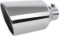 Stainless Steel 4 in Inlet x 8 in Outlet 15 in Tailpipe Tip - Polished