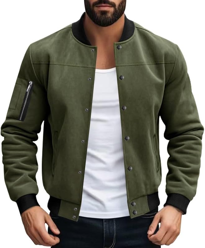 Kenhansion Men's Lightweight Varsity Jacket