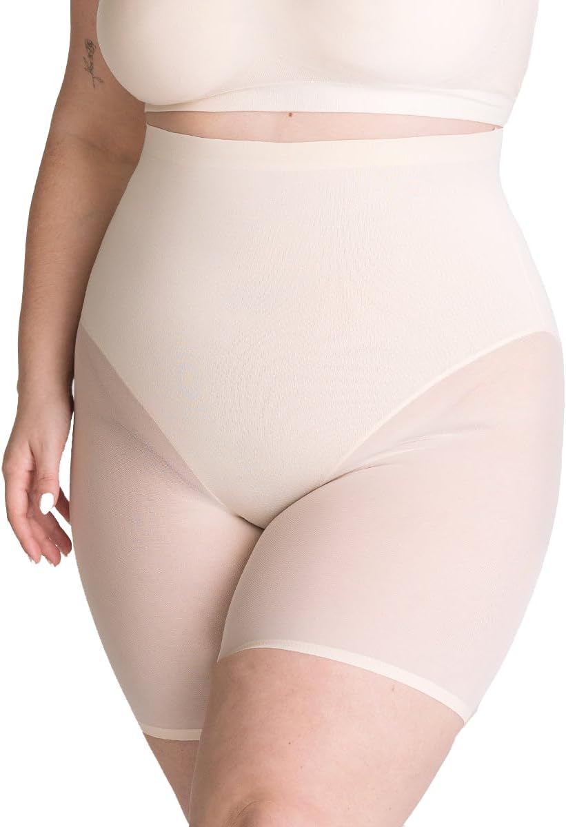 SHAPERMINT Compression Shorts - High Waisted Mesh Body Shaper