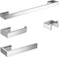 BAGNOLUX Brushed Nickel Bathroom Hardware Set 4 Pieces - Heavy Duty