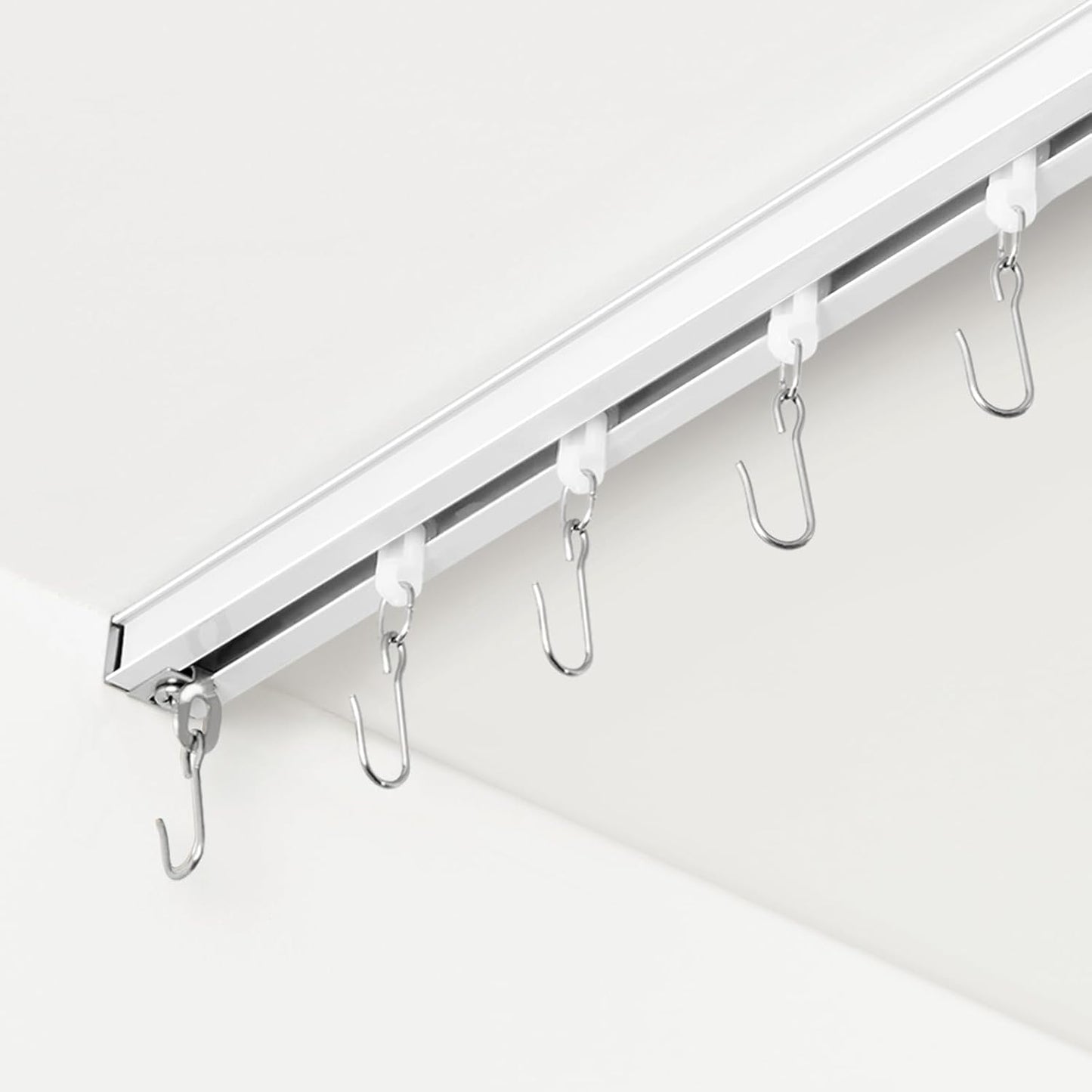 Curtain Track for Room Divider - Ceiling Mount Rail Set, 9ft-12ft