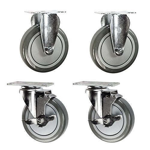 Service Caster 5in Casters for Rubbermaid 4400, 4500 Series