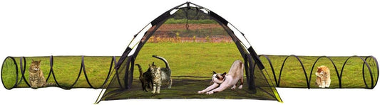 Portable 3-in-1 Cat Playpen - Pop-up Outdoor Fun!