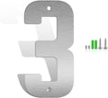 28 Inch Stainless Steel Floating Address Numbers - Modern Brushed