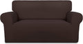 PureFit Super Stretch Sofa Slipcover Loveseat - Non Slip Chocolate