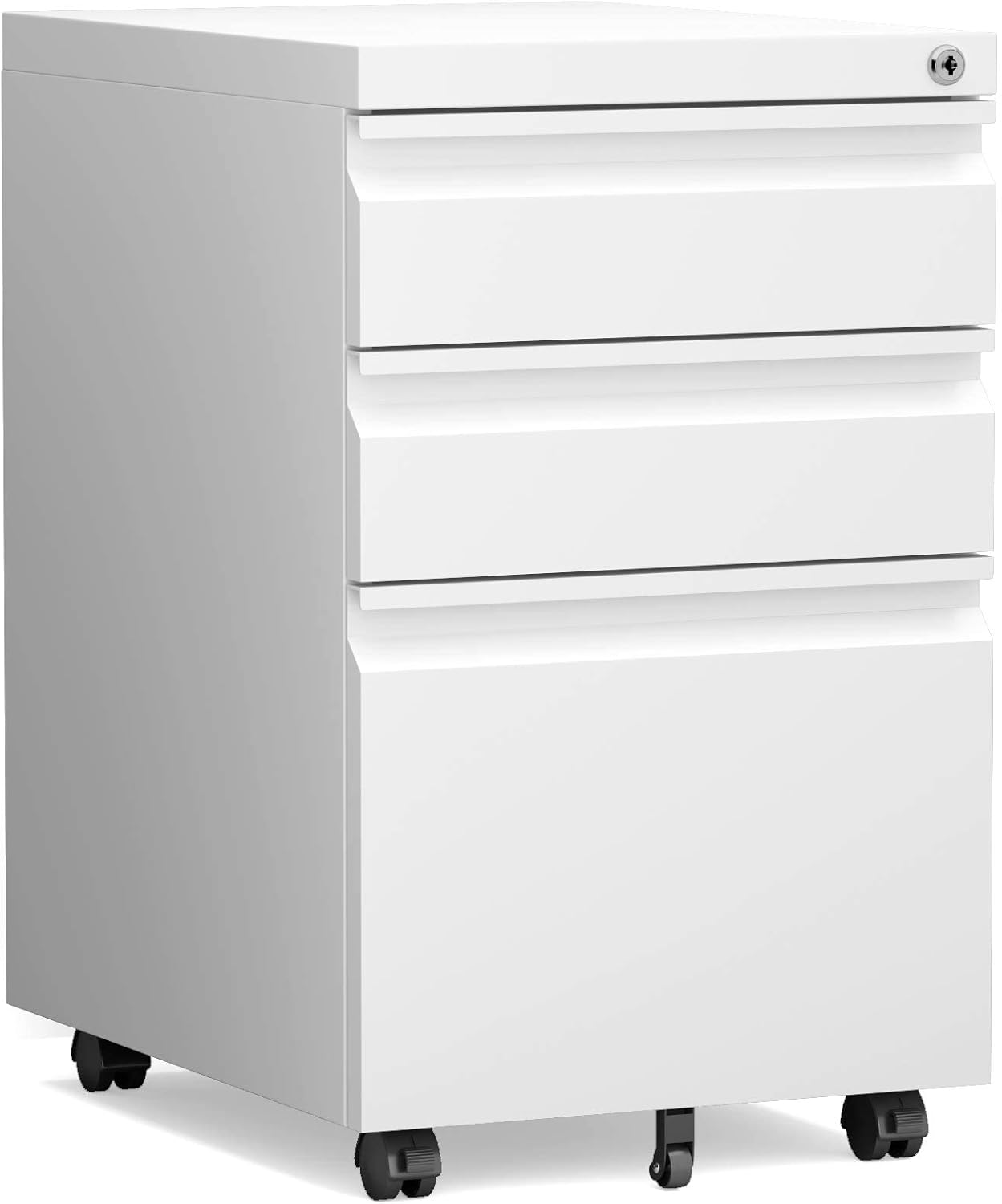 Mobile File Cabinet with Lock for Secure Storage and Organization