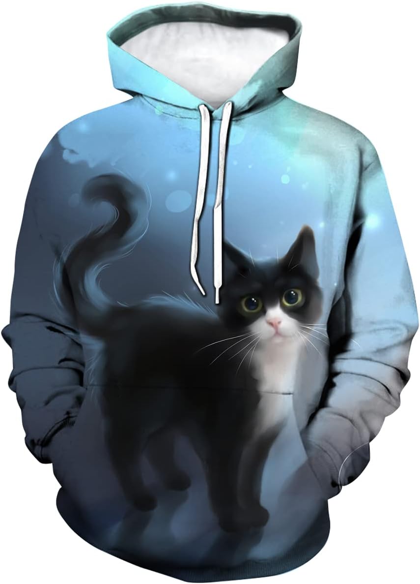 Cute Cat Hoodie by ARORALS - Cozy, Realistic Graphics