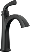 Delta Geist Matte Black Bathroom Faucet Single Hole - Modern Vanity