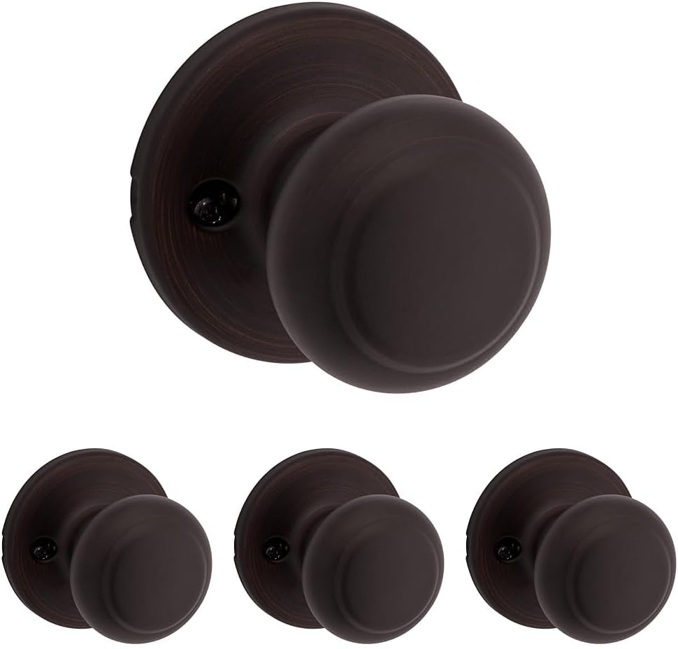 Kwikset Cove Interior Passage Door Knob for Hallway Doors