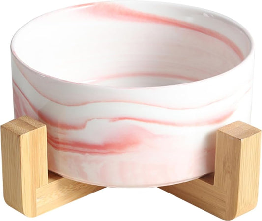 QFULL Ceramic Pet Bowl Set - Modern & Durable