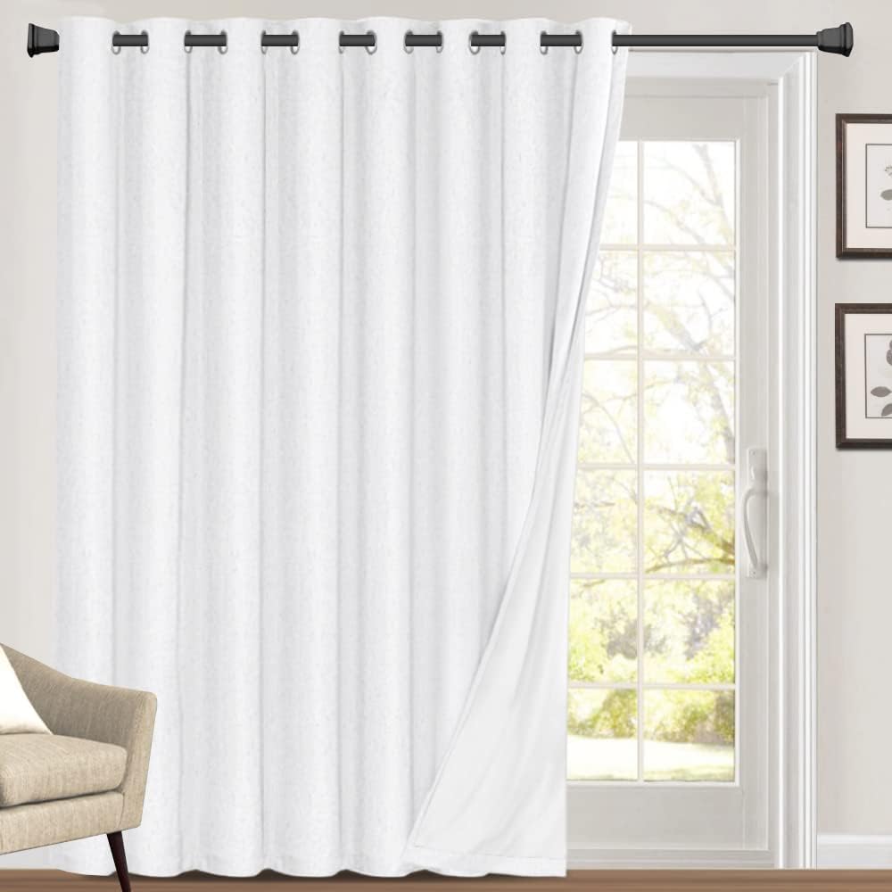 100% Blackout Linen Curtains for Bedroom and Sliding Doors