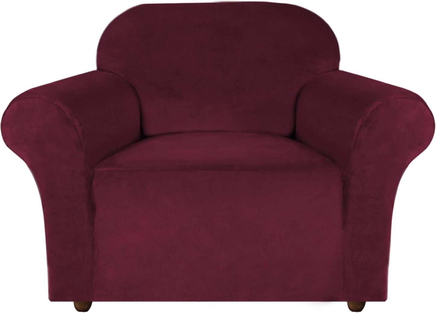 Turquoize Stretch Velvet Chair Cover for Living Room Chairs