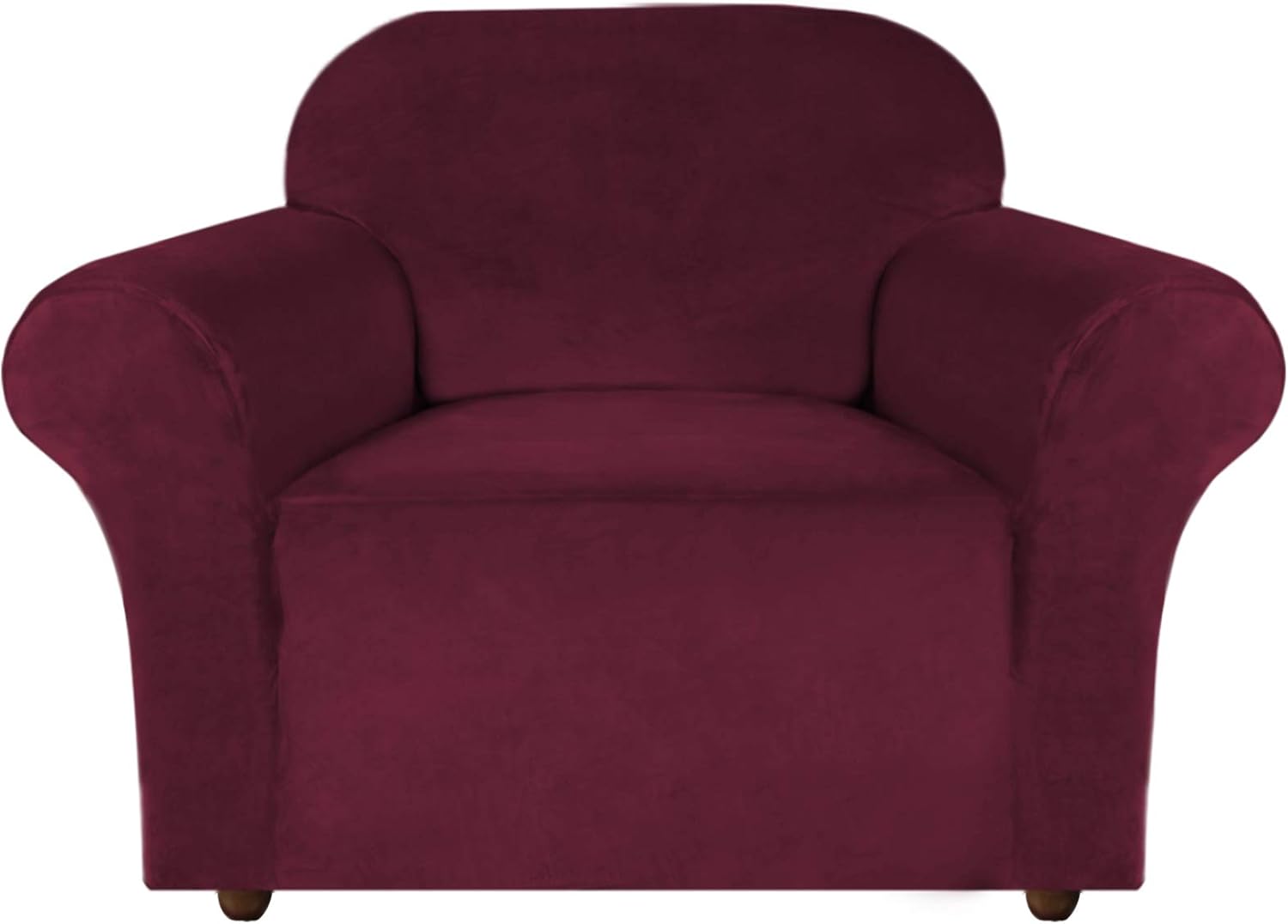 Turquoize Stretch Velvet Chair Cover for Living Room Chairs