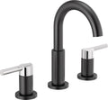 Delta Nicoli Widespread Bathroom Faucet 3-Hole - Matte Black/Chrome