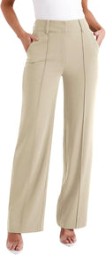 NIMIN High Waisted Work Pants Wide Leg Dressy Trousers - Classic Fit