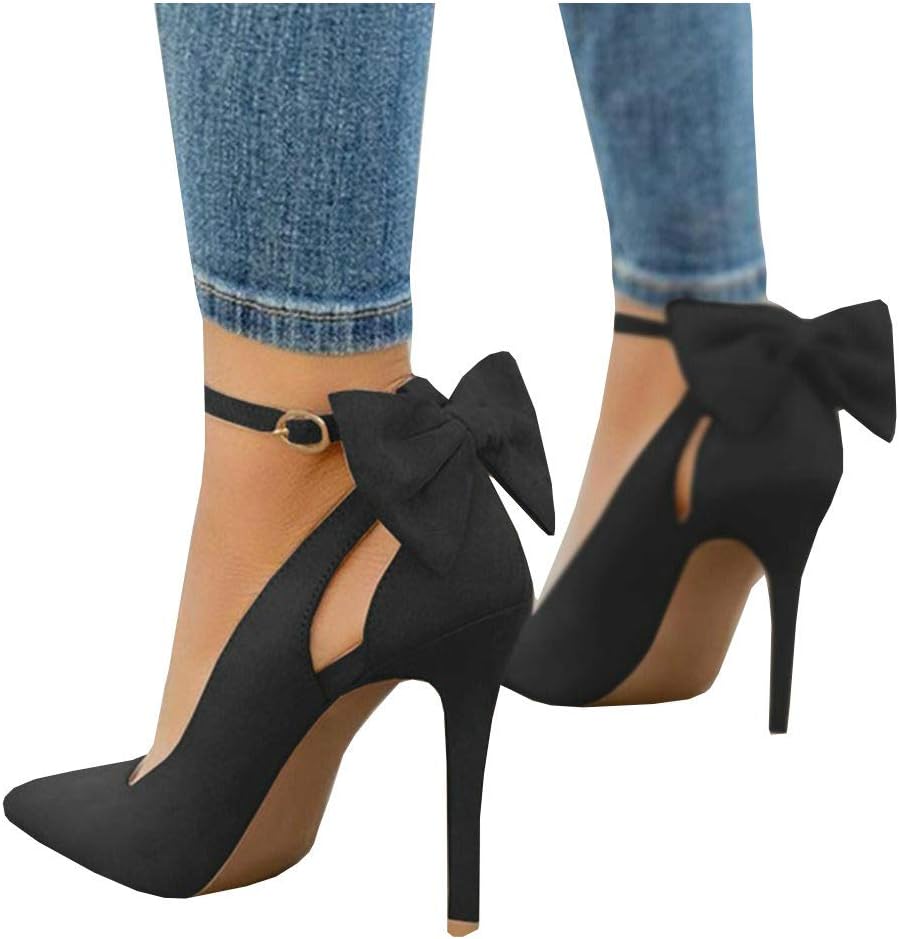 Pointed Toe High Heels Ankle Strap D'Orsay Pumps for Women
