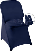magalo Navy Spandex Folding Waterproof Chair Cover - Stretch Protector