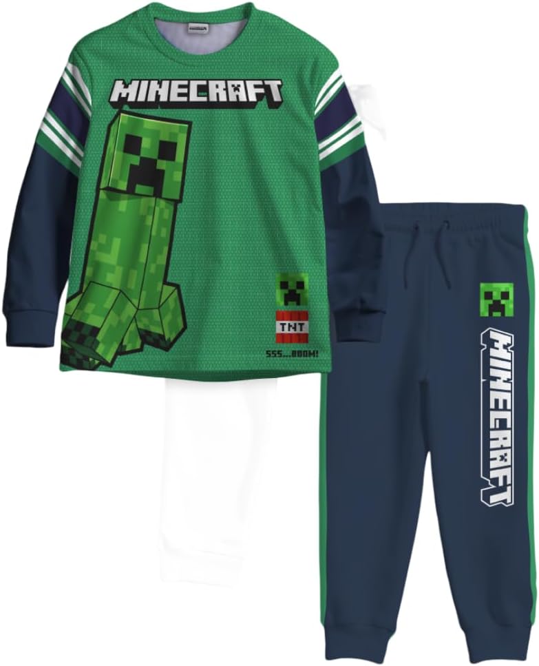 Minecraft Creeper Boys 2-Piece Jersey Set for Active Kids