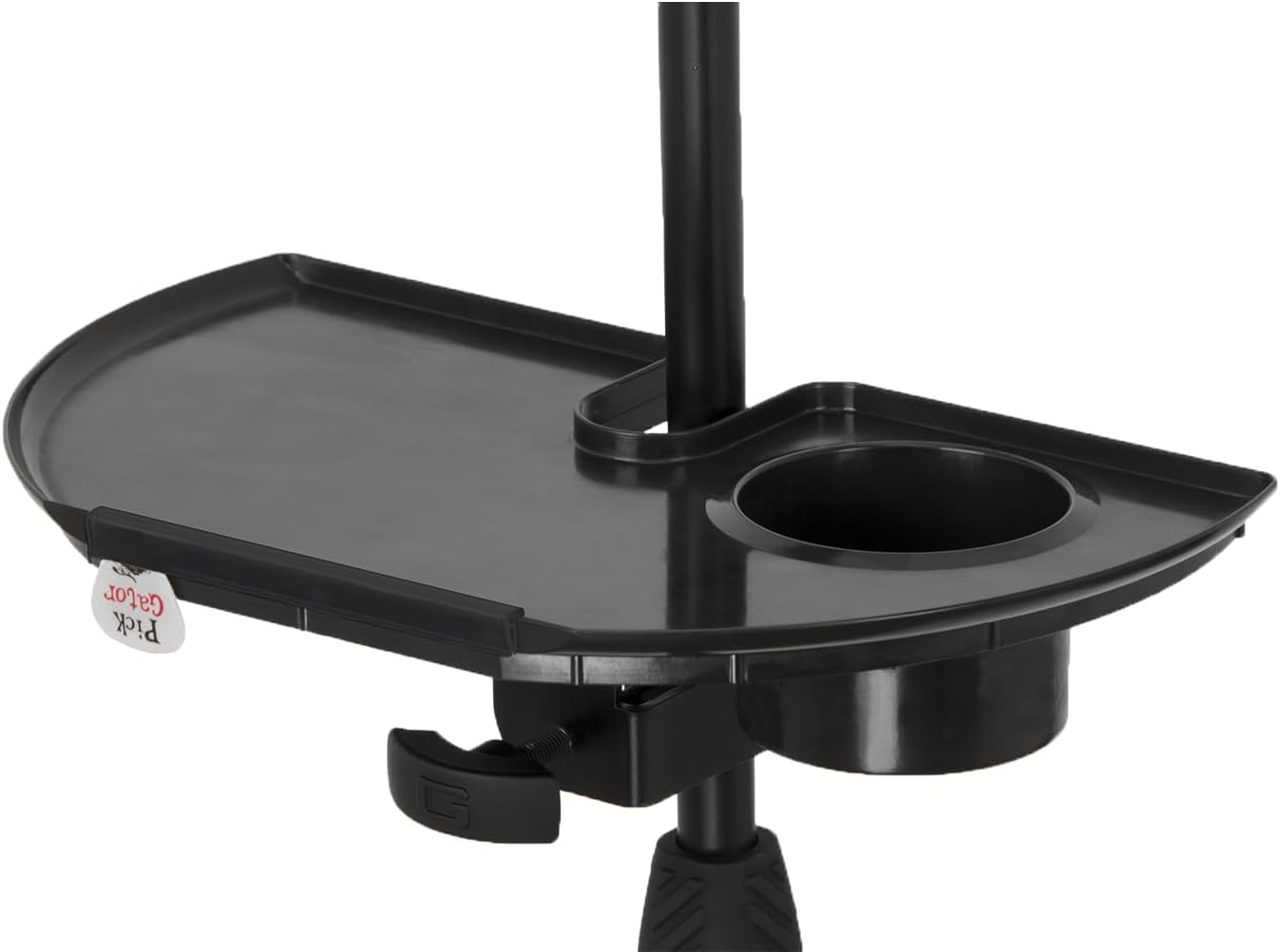 Gator Frameworks Mic Stand Tray; Convenient Drink Holder & Pick Tab