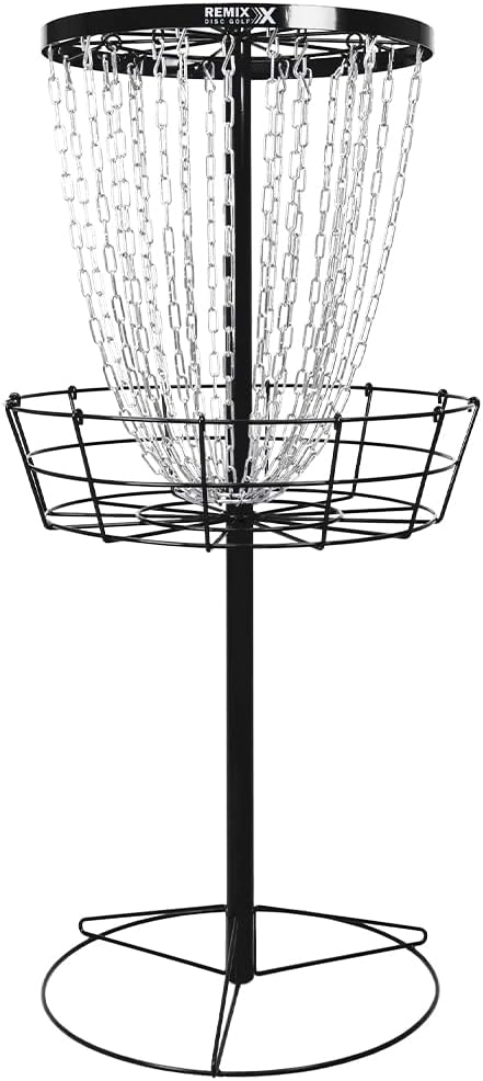 Remix Deluxe 24-Chain Disc Golf Practice Basket for All Levels