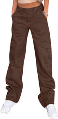 Lepunuo Cargo Pants for Women High Waisted Baggy Wide Leg - Versatile