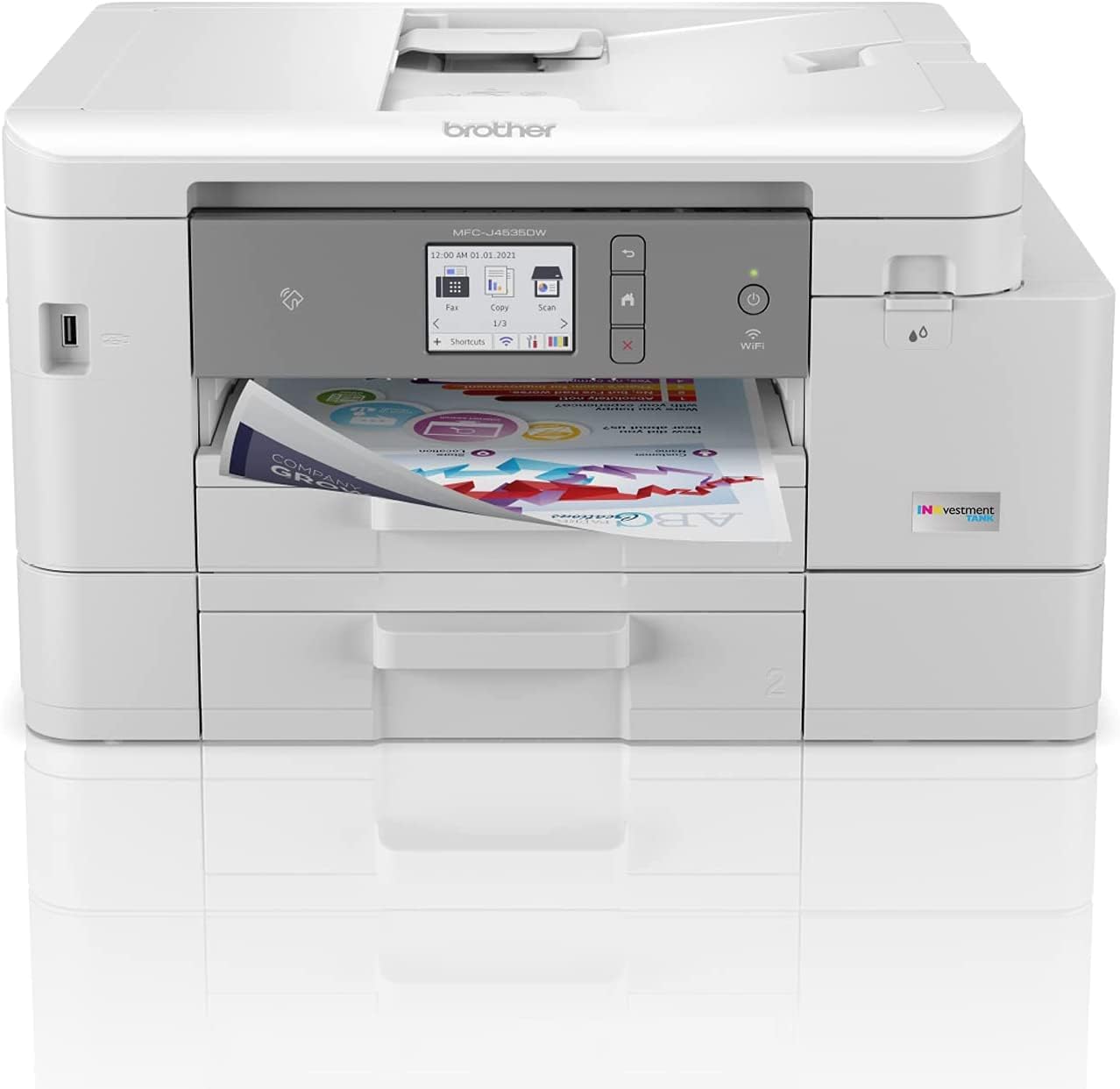 Renewed Brother Inkjet Printer with 1-Year Ink
